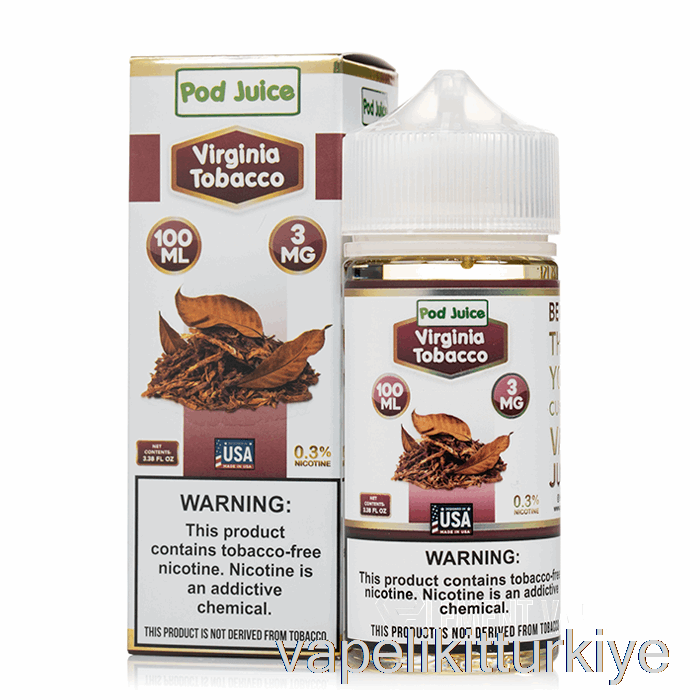 Vape Türkiye Virginia Tütün - Bakla Suyu - 100ml 0mg